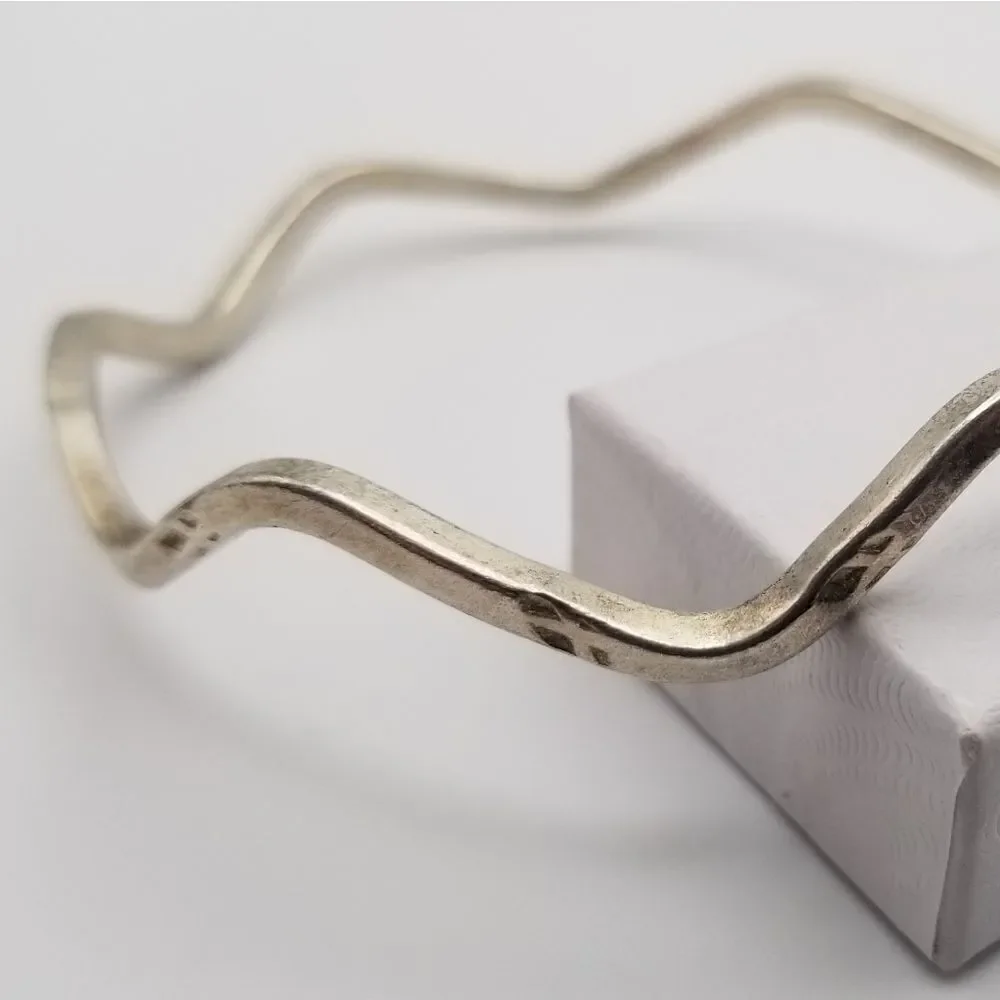Sterling silver concave bracelet solid silver jewelry fine luxury 13 gram. B401